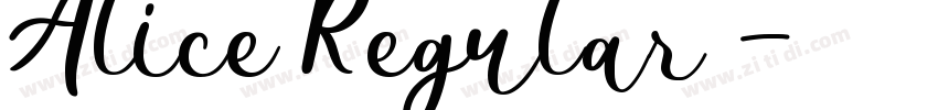 Alice Regular字体字体转换
